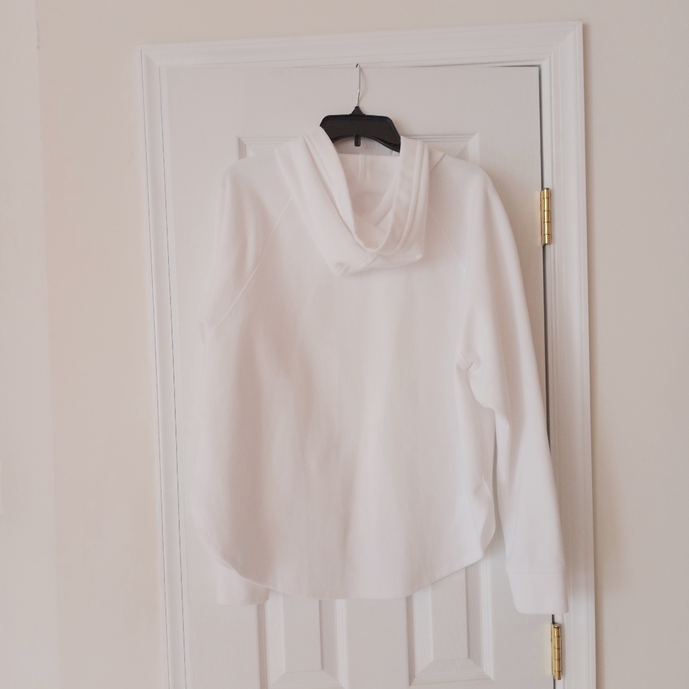 NEW Victorias Secret Classic Hooded Cape Oversized Hoodie Tunic WHITE - Picture 3 of 4